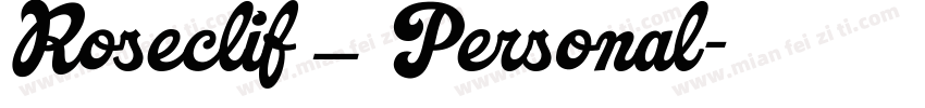 Roseclif – Personal字体转换